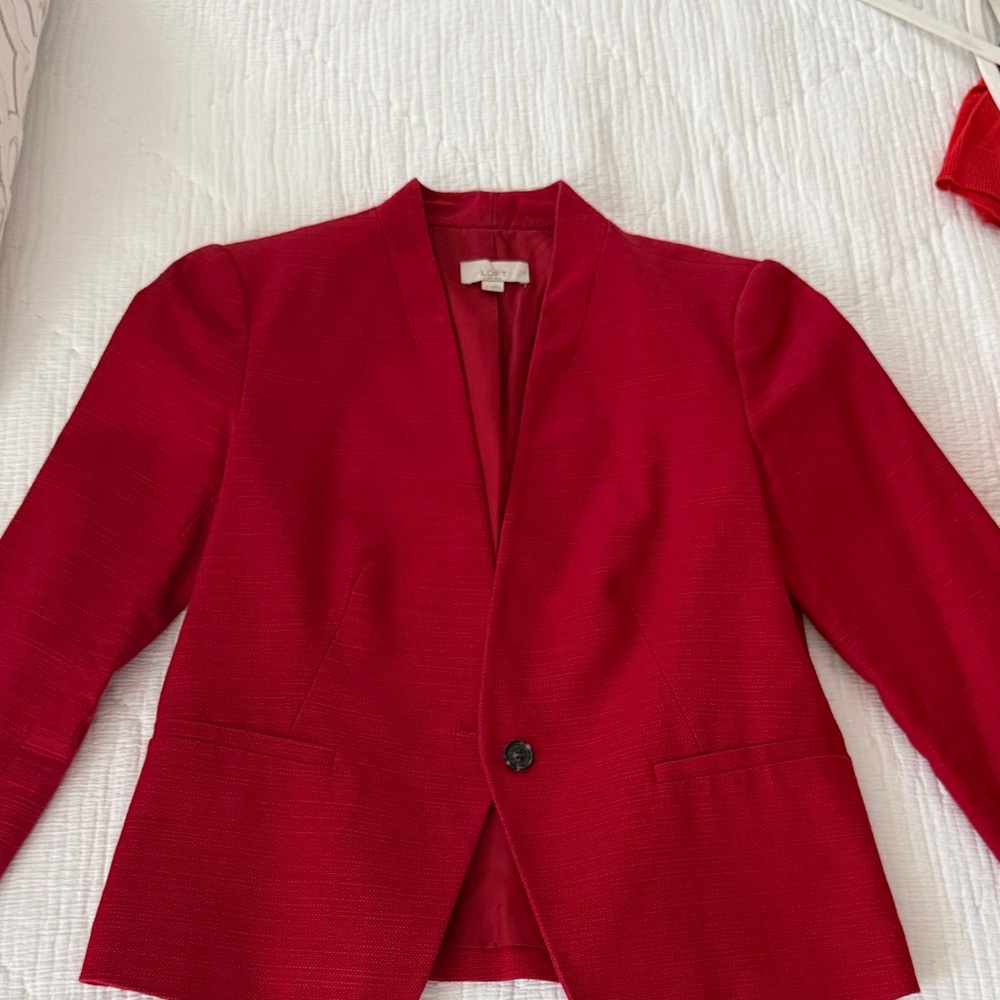 Loft Fashion Vibrant Red Blazer